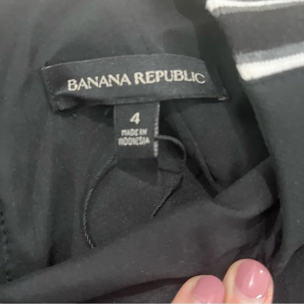 Banana Republic Womens 4 Black Side Stripe Mini Shift Mod Dress - Picture 9 of 9